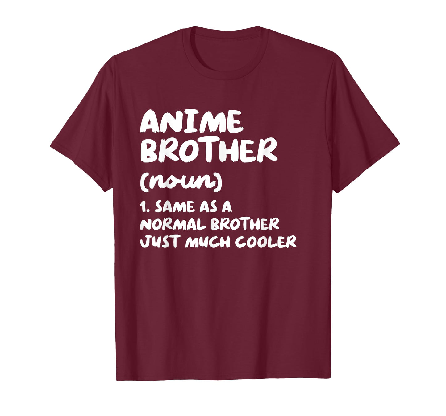 Anime Brother Funny Typography Gifts Unisex-Adults Black Distressed Kawaii Grunge Pastel Goth Lightweight Classic Fit Anime T-Shirt Small