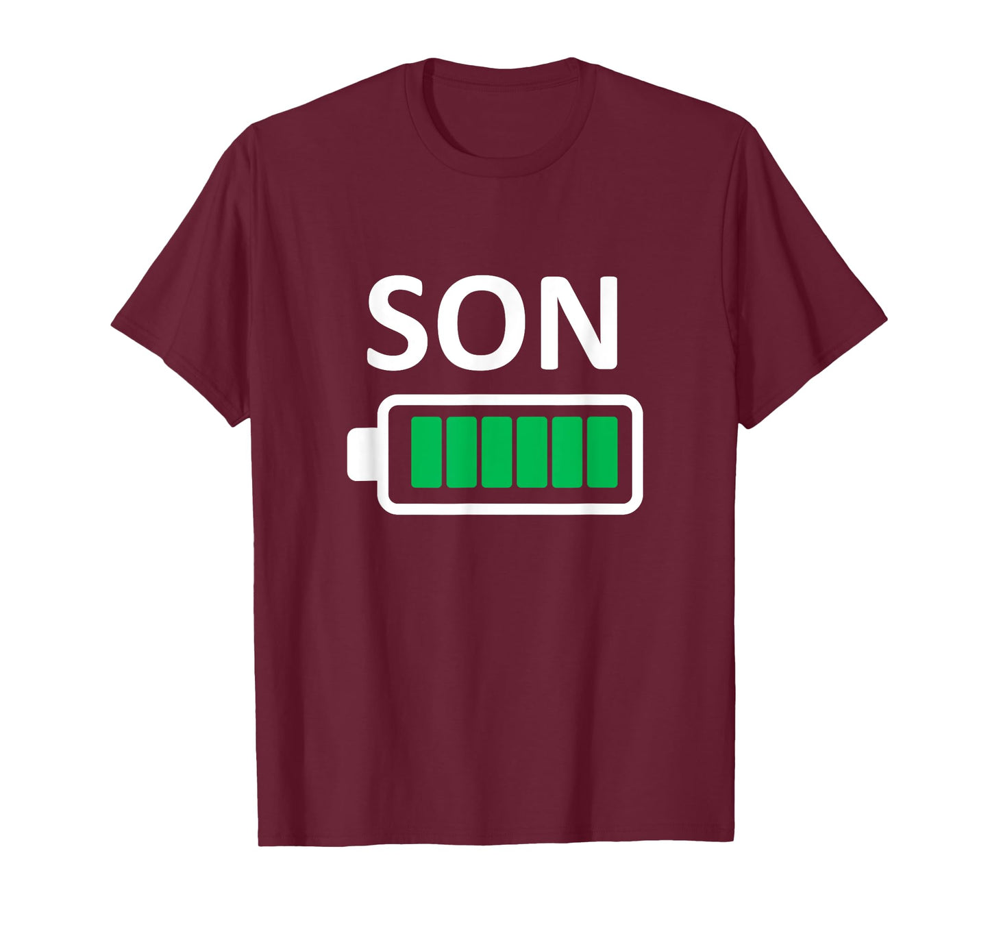 Funny Nerdy Family Son Full Battery Never Tired Geek T-Shirt