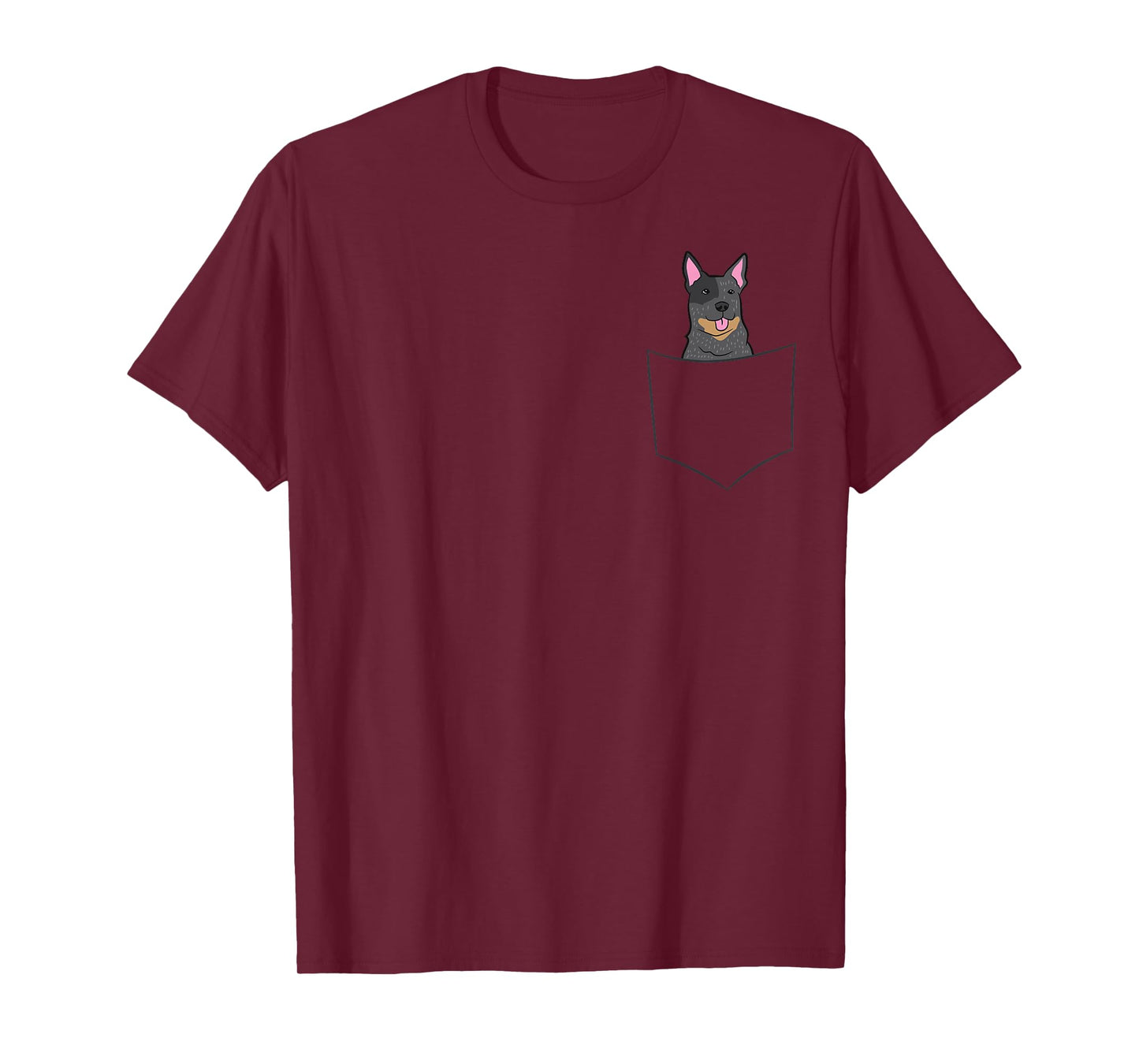 Blue Heeler Dog In The Pocket Australian Cattle Dog Heeler Men Women Girls Kids T-Shirt