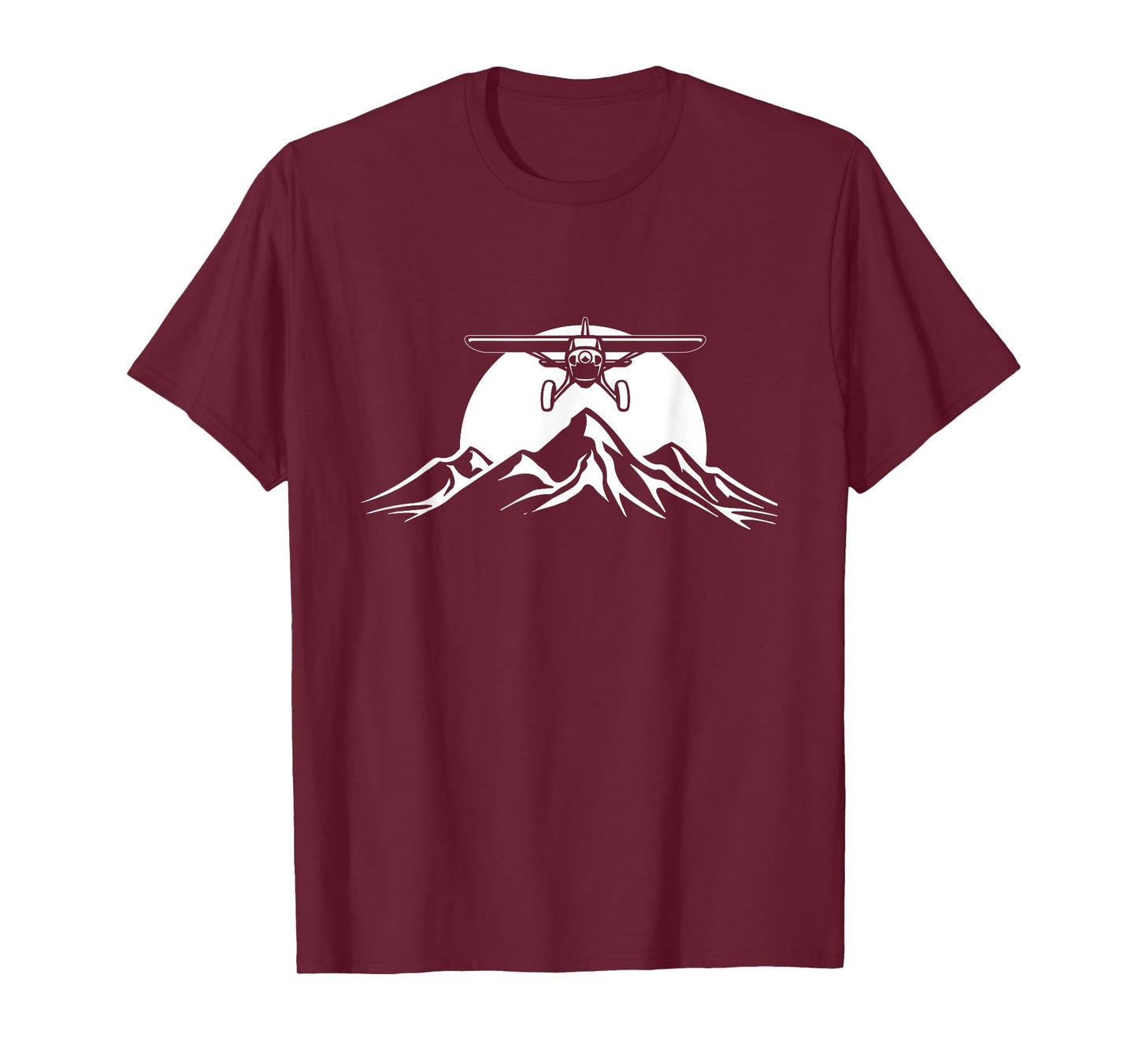 Propeller Airplane Mountains - Airline Pilot Aviation T-Shirt