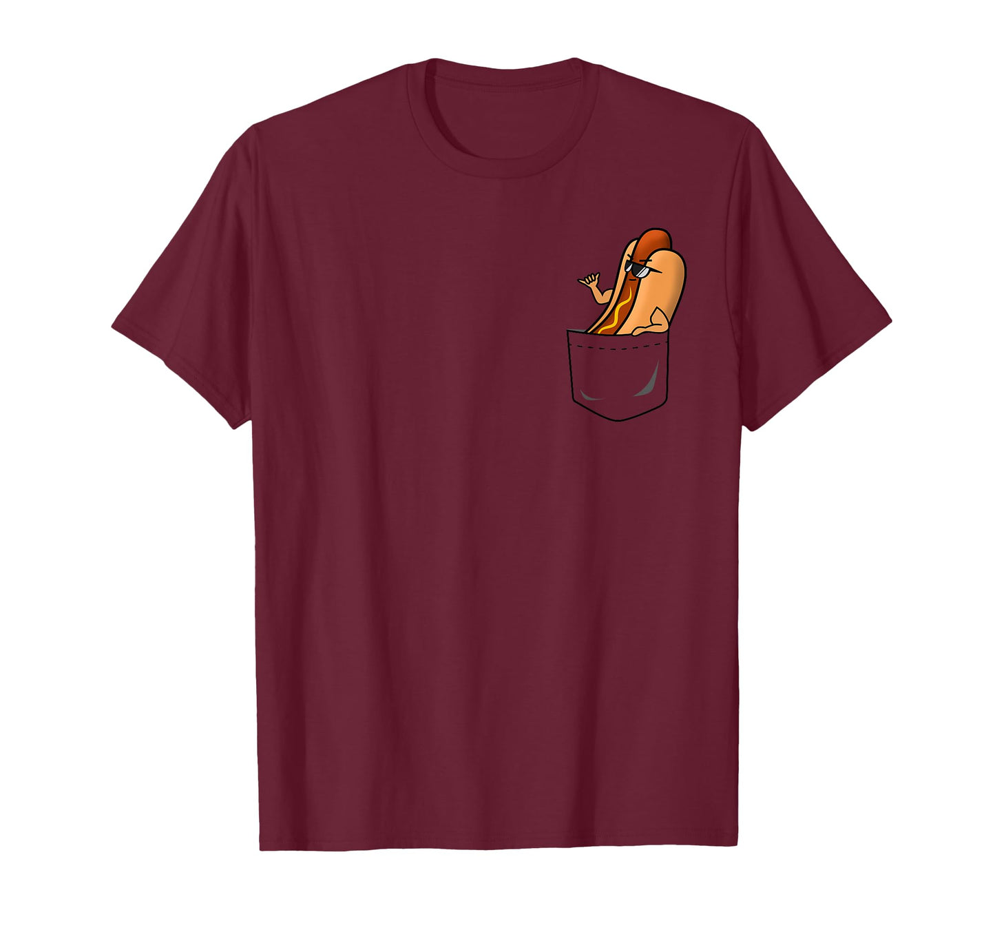 Awesome Funny Shaka Hot Dog in a Pocket T-Shirt for Men Women