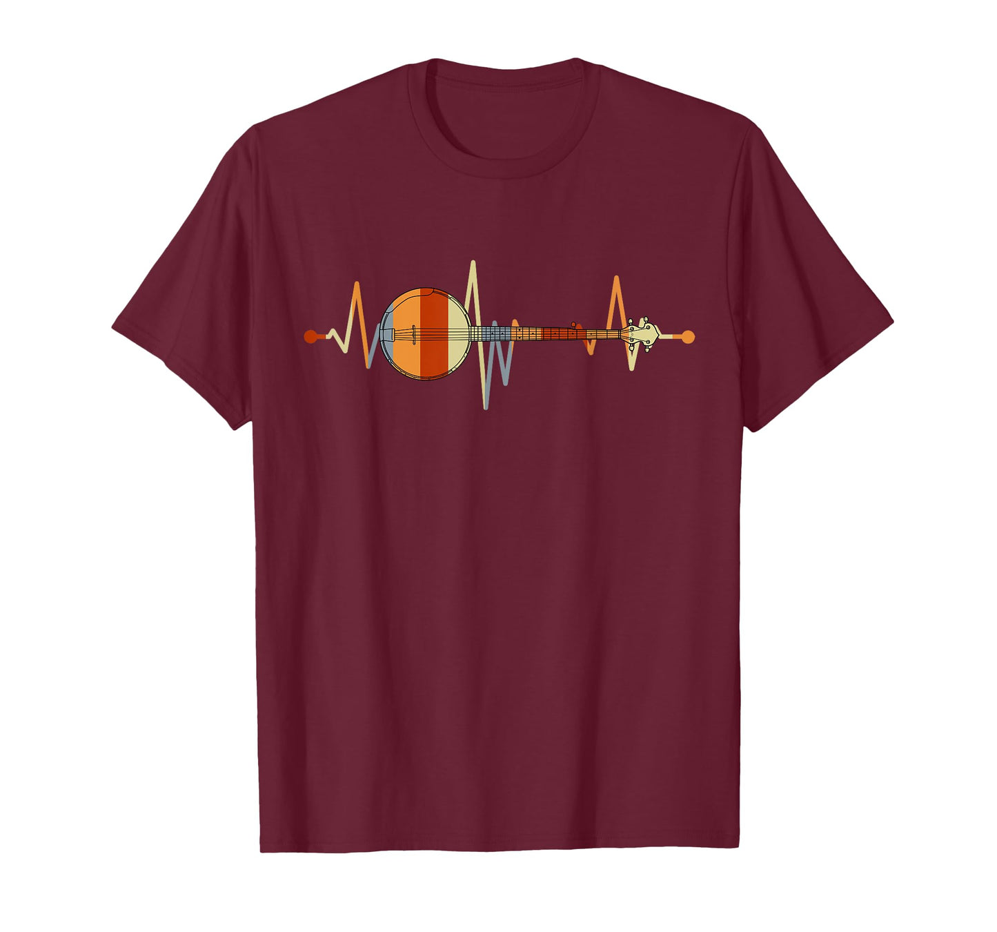 Banjo Heartbeat Bluegrass Gift Country Music Shirt Banjo T-Shirt