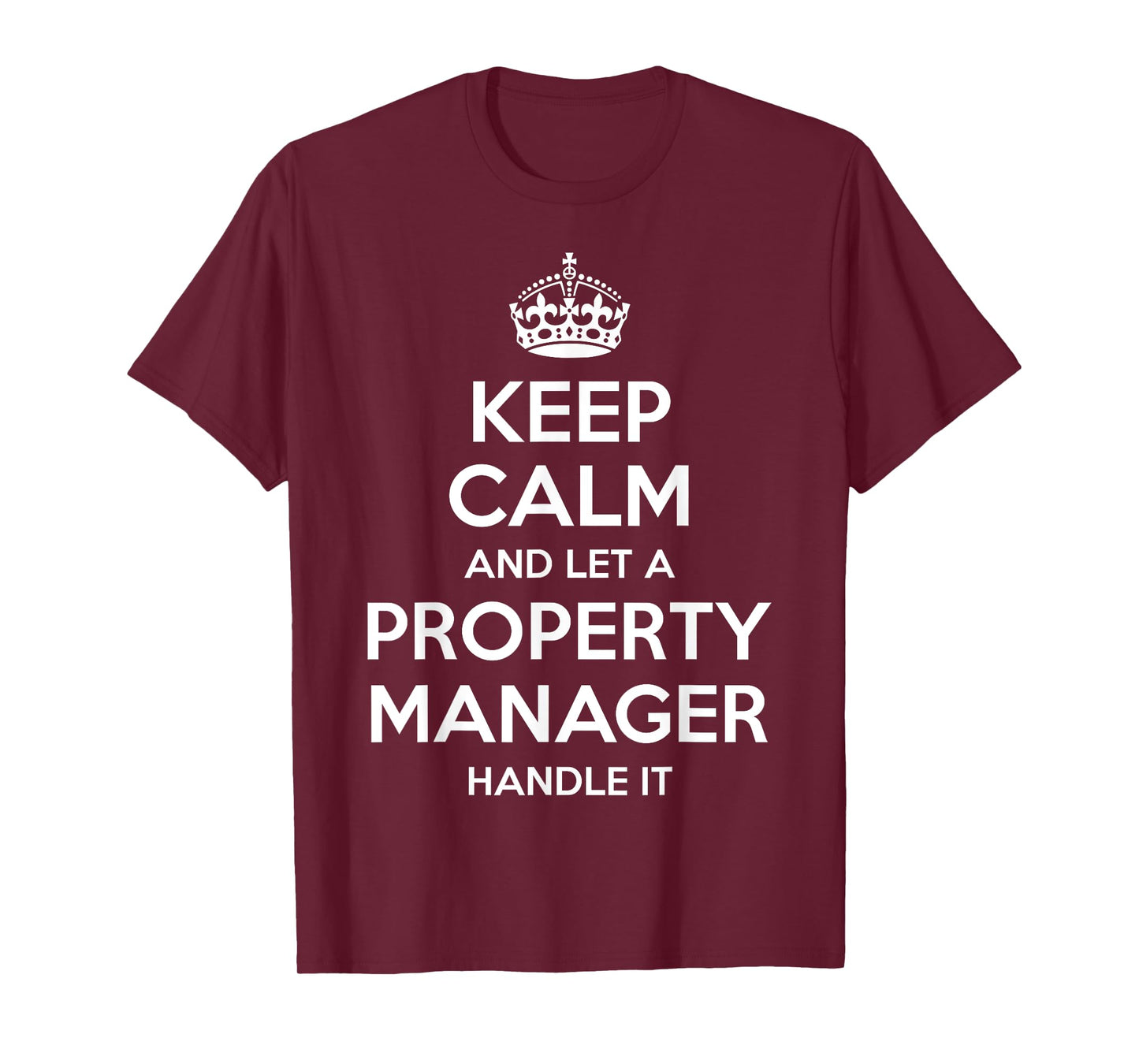 Personalized Keep Calm Graduation Christmas Team PROPERTY MANAGER Gift Funny Job Title Profession Birthday T-Shirt