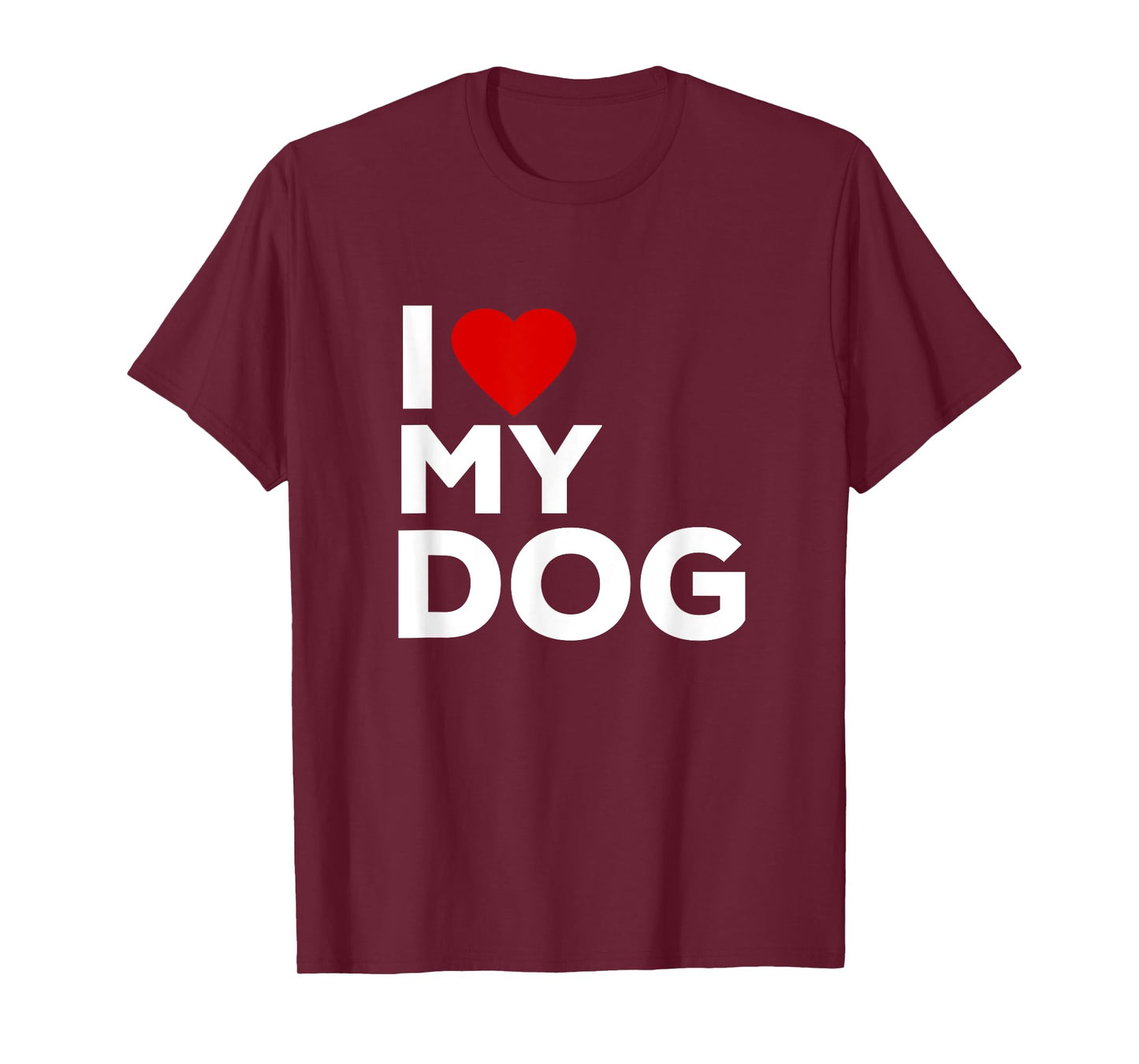 I Love My Dog Tshirt for Dog Lovers with Heart T-Shirt for Men Women Girls Kids