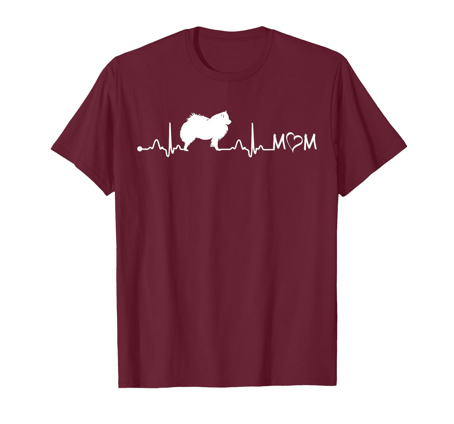 Heartbeat EKG American Eskimo Dog Dog Mom Gift Men Women T-Shirt