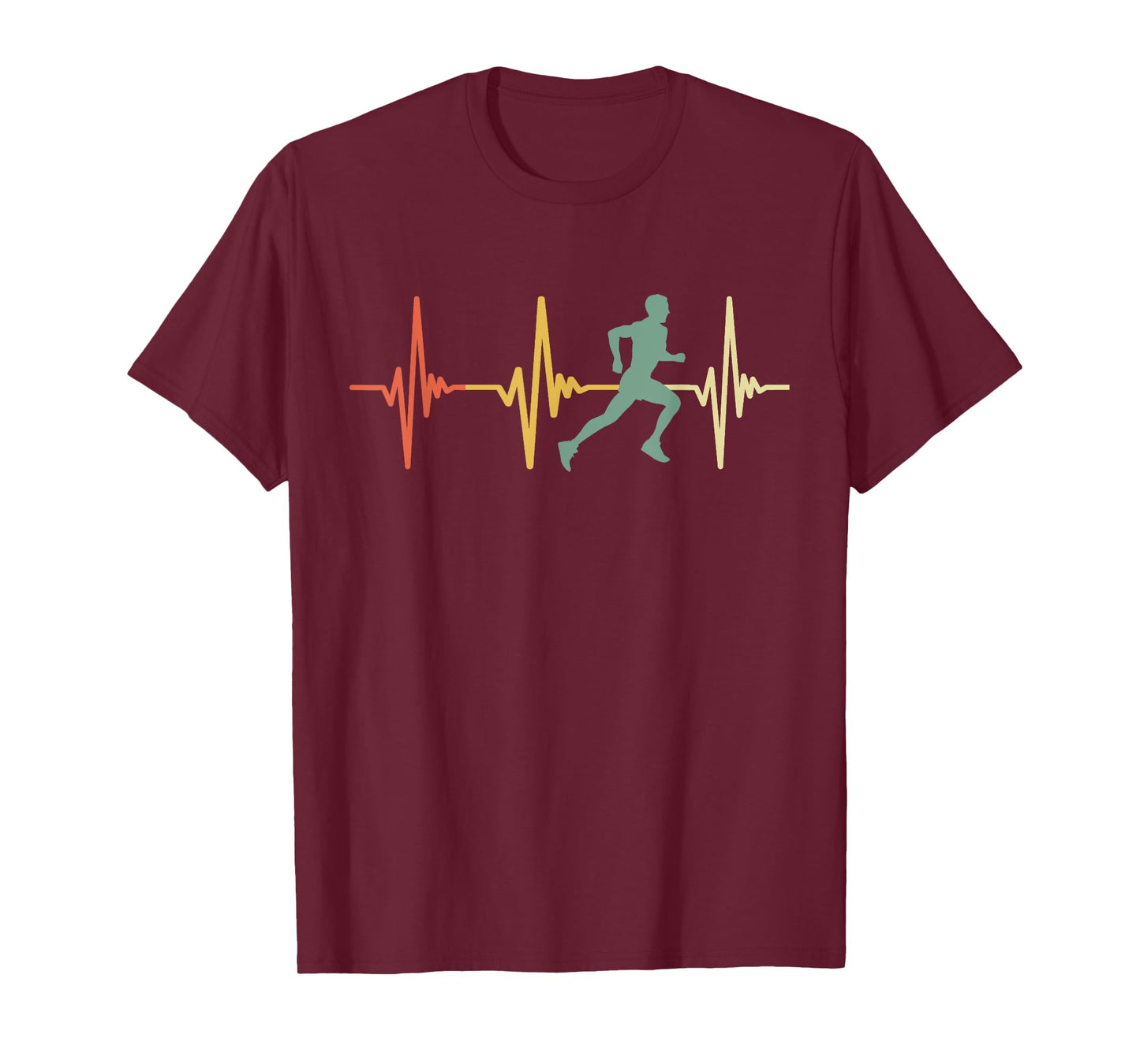 Cross Country Shirt Retro Heartbeat Running Runner T-Shirt