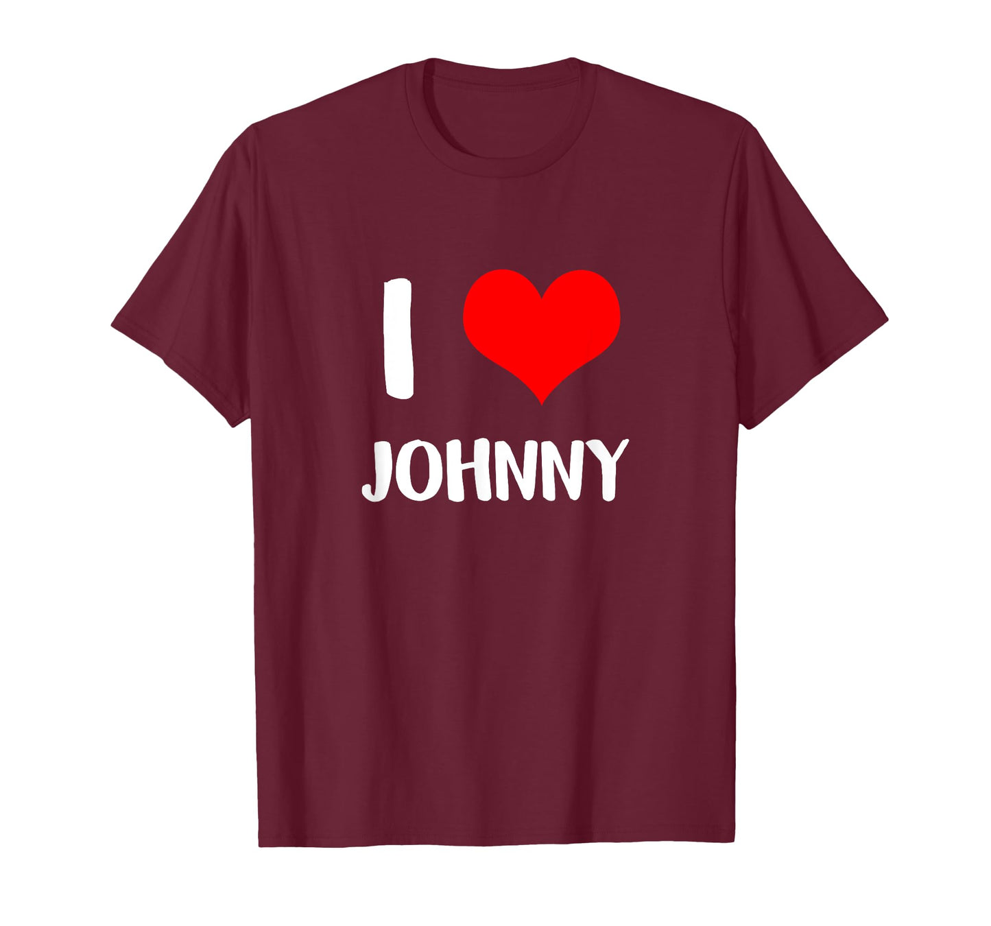 I love JOHNNY my valentine sorry ladies guys heart belongs T-Shirt