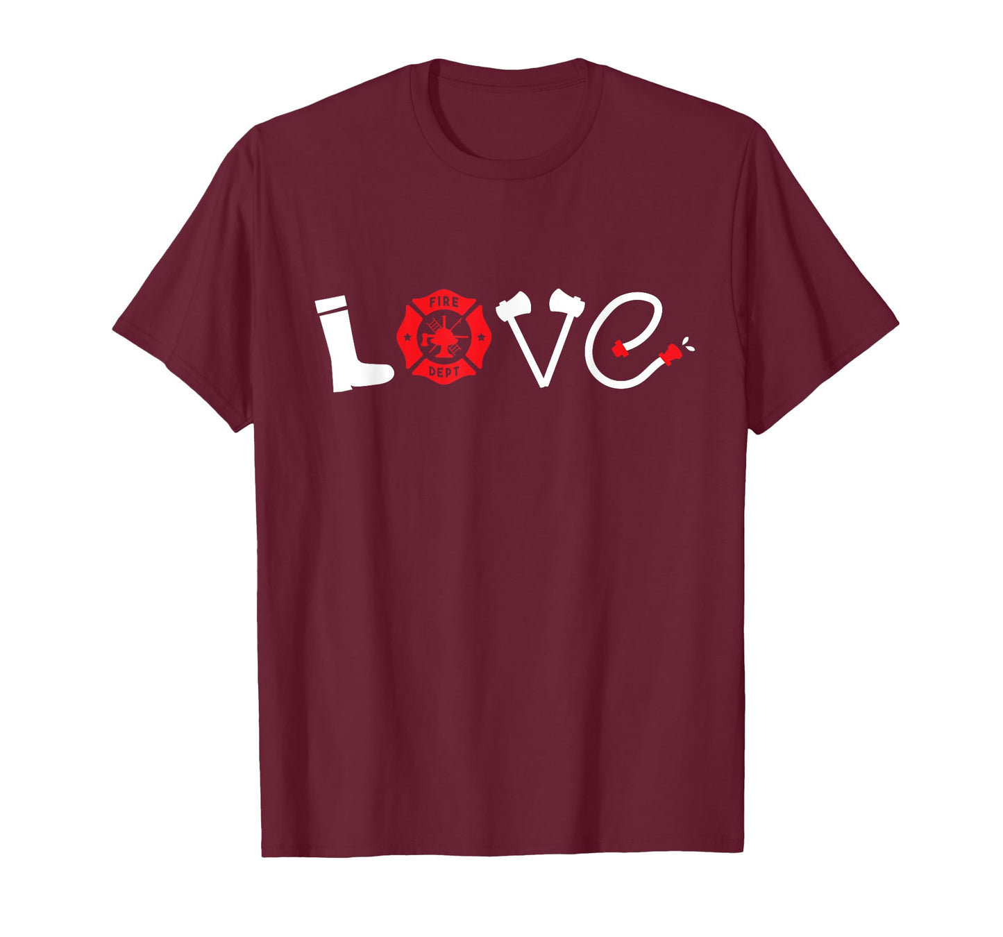 Firefighter Girlfriend Girl Wife Love T-Shirt