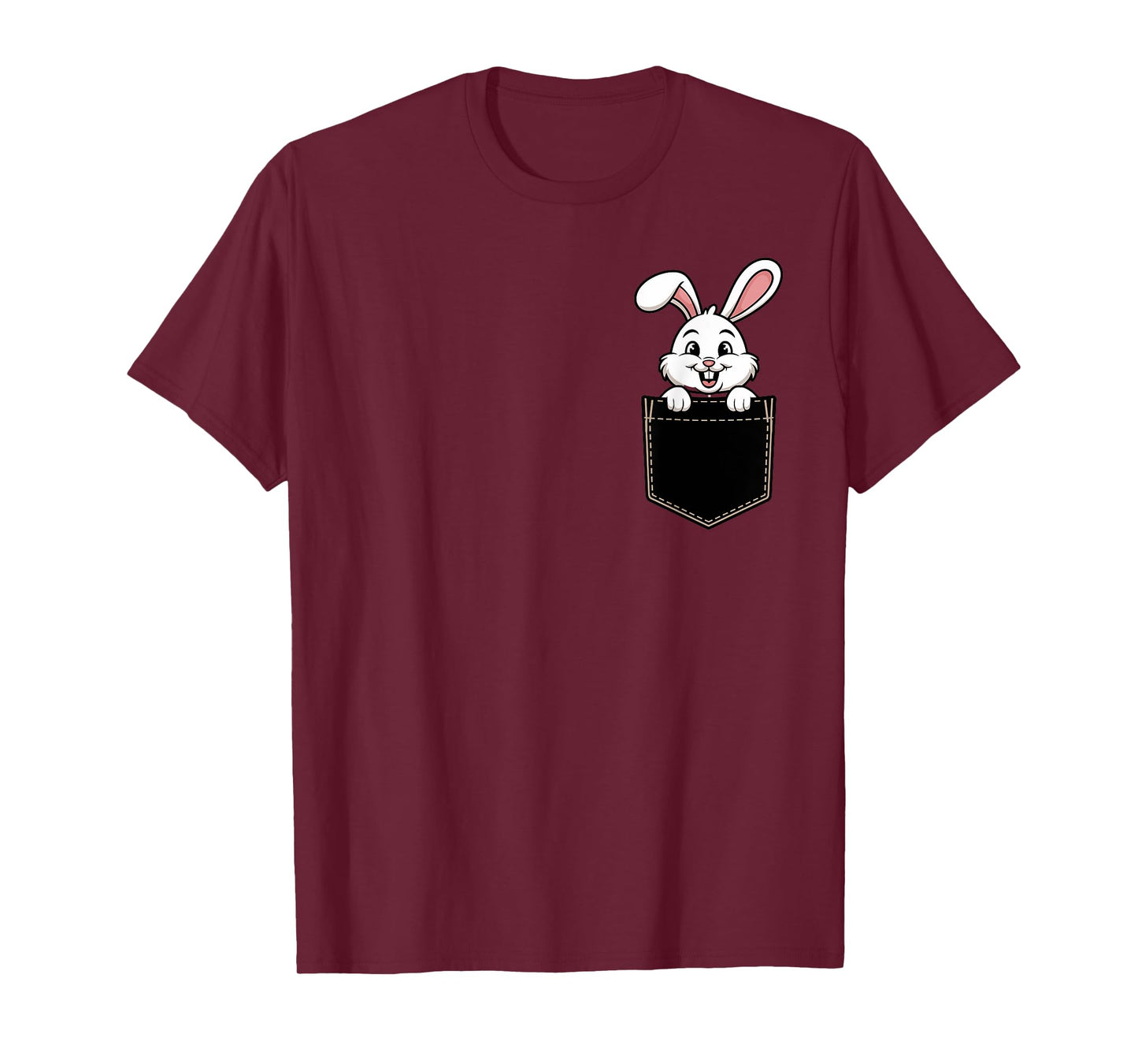 Funny Rabbit In Pocket Animal Cute Women Men T-Shirt