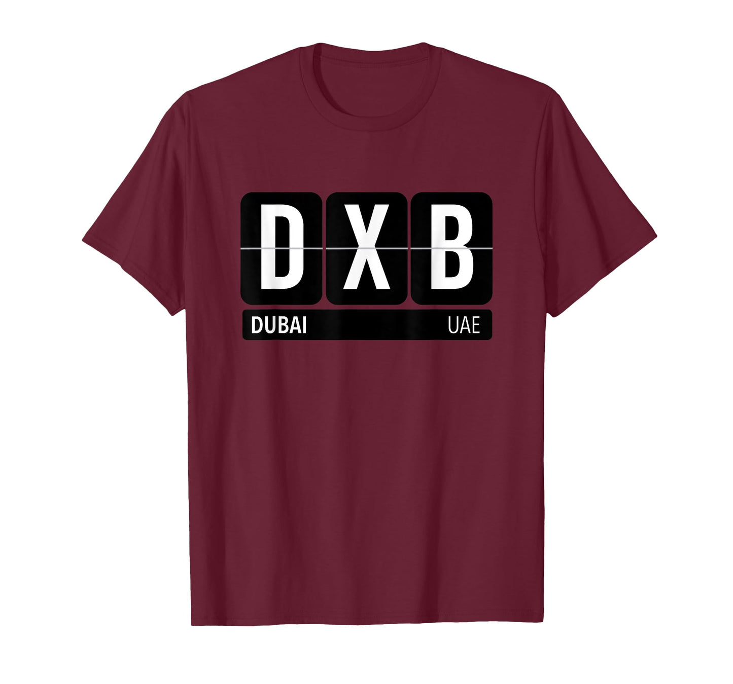 DXB Dubai Arab Emirates Travel Souvenir T-shirt (White)