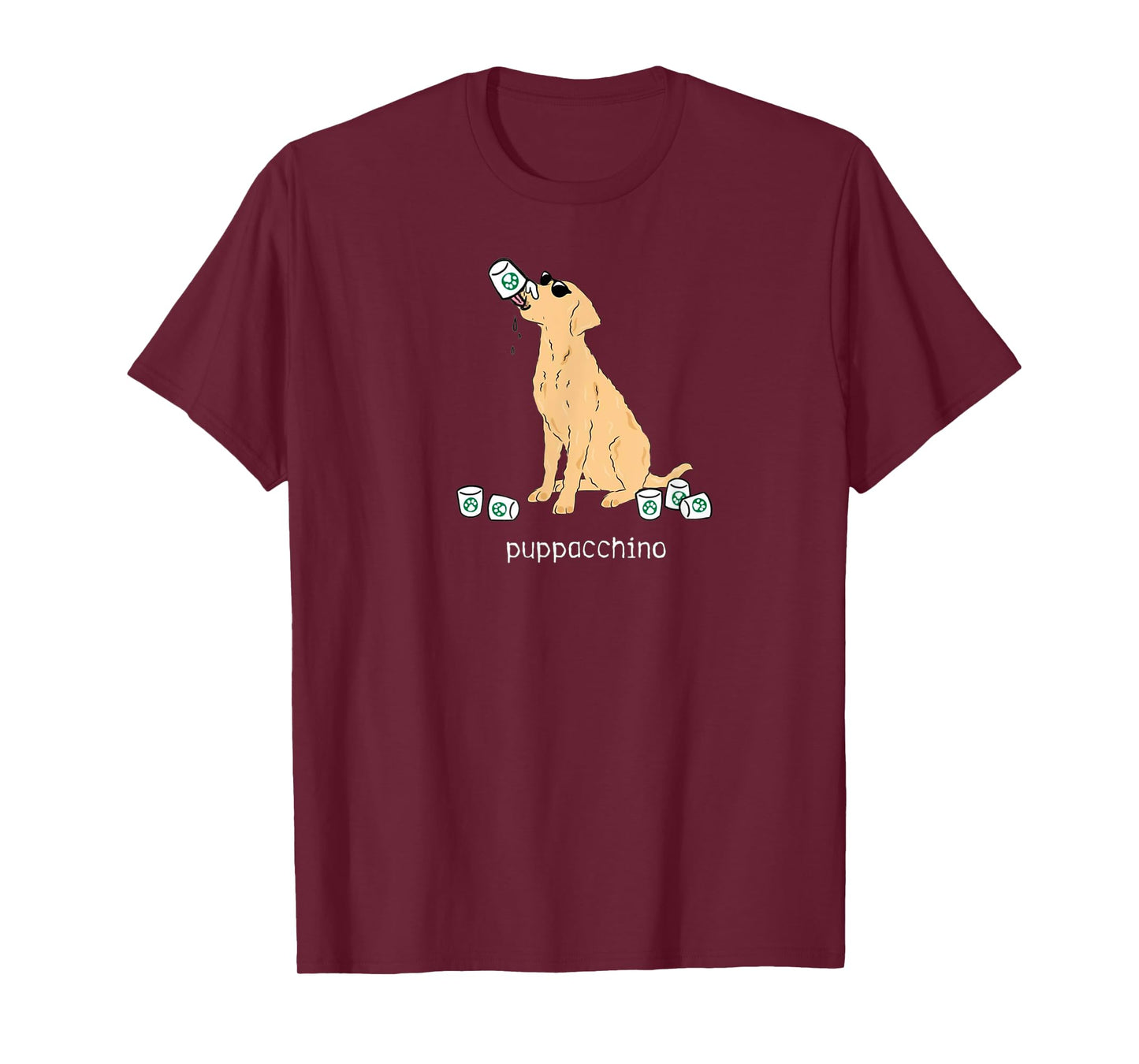 Puppachino Funny Cute Dog Pup Cup Pun Pet Owners Dog Love Men Women Kids T-Shirt