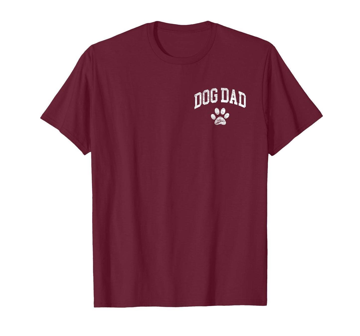 Dog Dad - Distressed Design Style - Funny Dog Paw - Classic T-Shirt