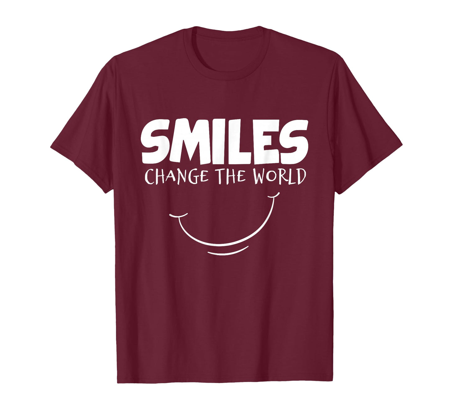 Smile T-Shirt Smiles Change The World Teacher T-Shirt Happy T-Shirt