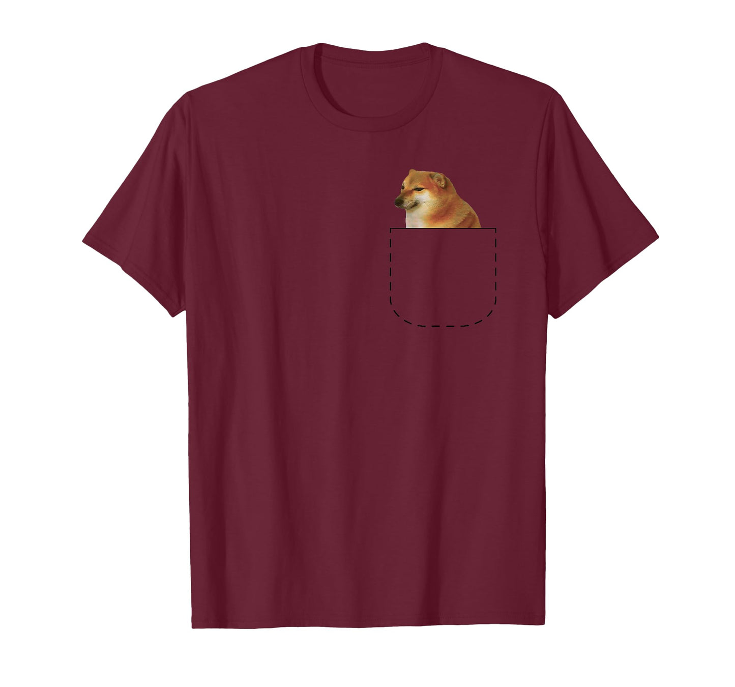 Mommottix Cheems T-Shirt, Women's Black Dog Meme T-Shirt, Small, Short Sleeve, Crew Neck, Classic Fit, Cotton 65% Polyester 35%