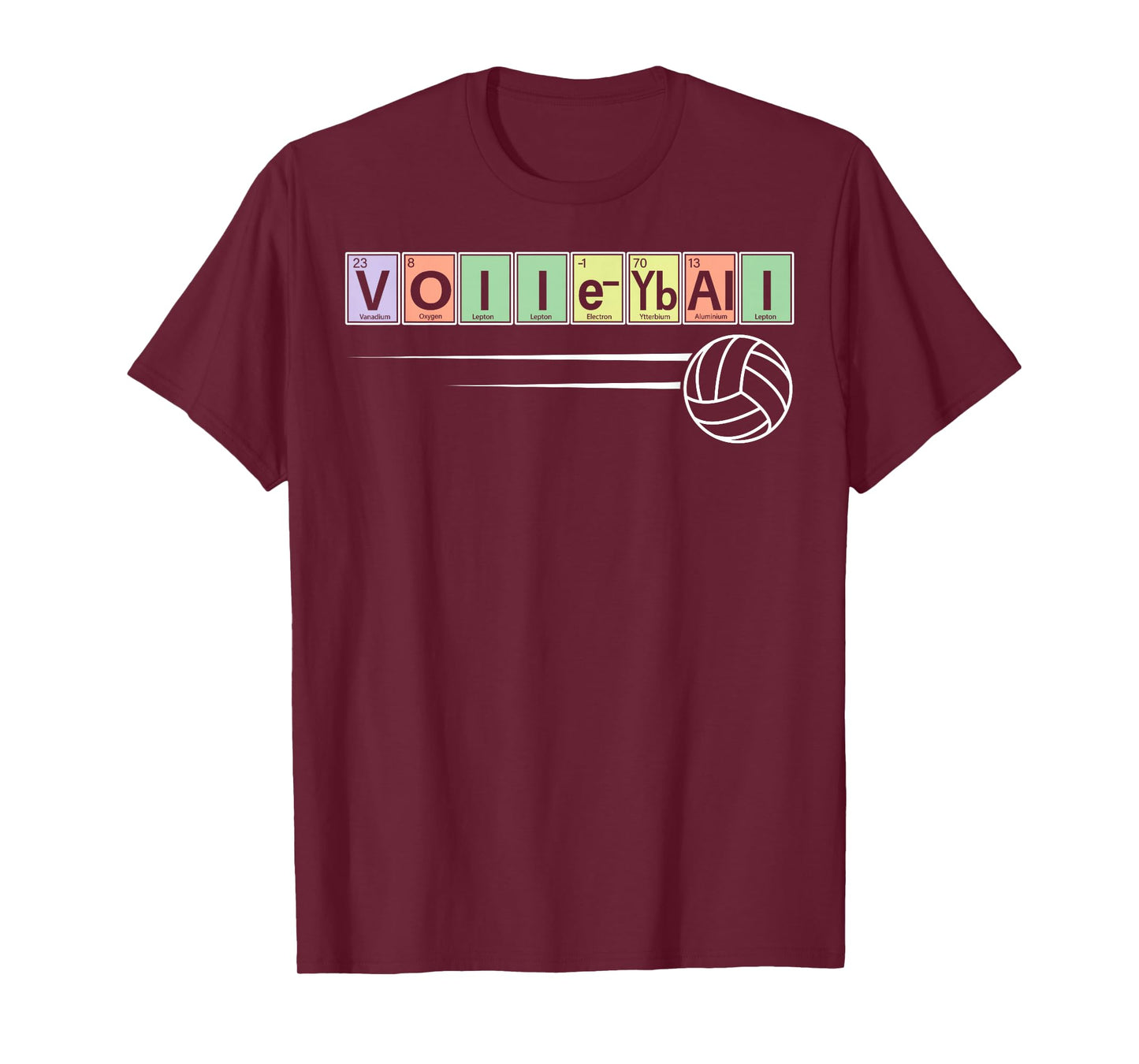 Periodic Table Of Elements - Volleyball Sport Chemistry T-Shirt