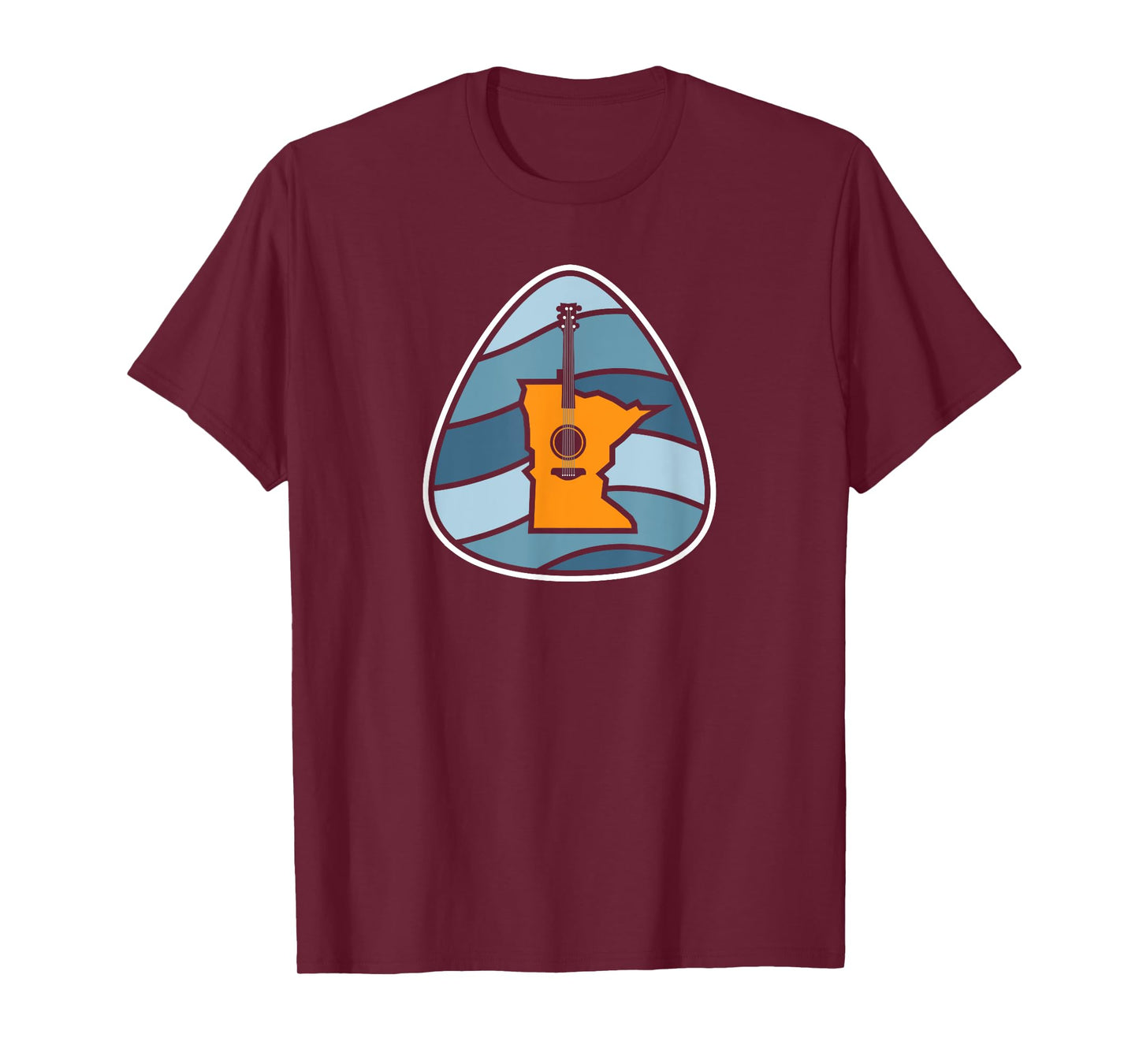 Retro Minnesota Music Acoustic Guitar Rock T-Shirt
