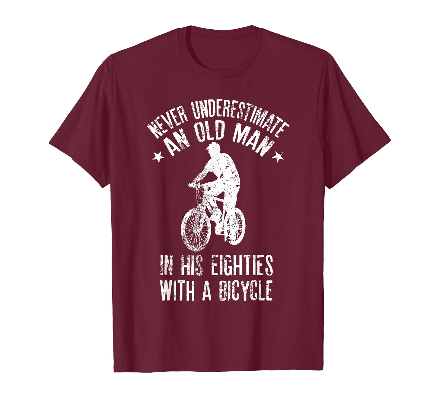 Never Underestimate Old Man In His Eighties With A Bicycle T-Shirt