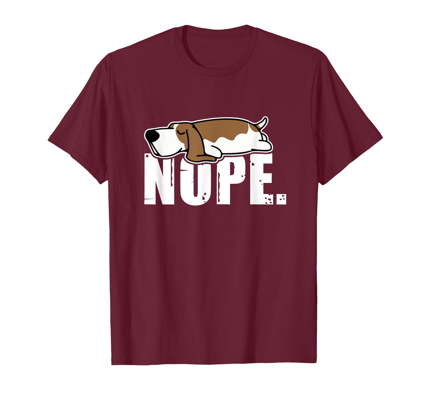 Nope Lazy Basset Hound Dog Sleeping Funny Dog Lovers T-shirt Men Women Kids T-Shirt