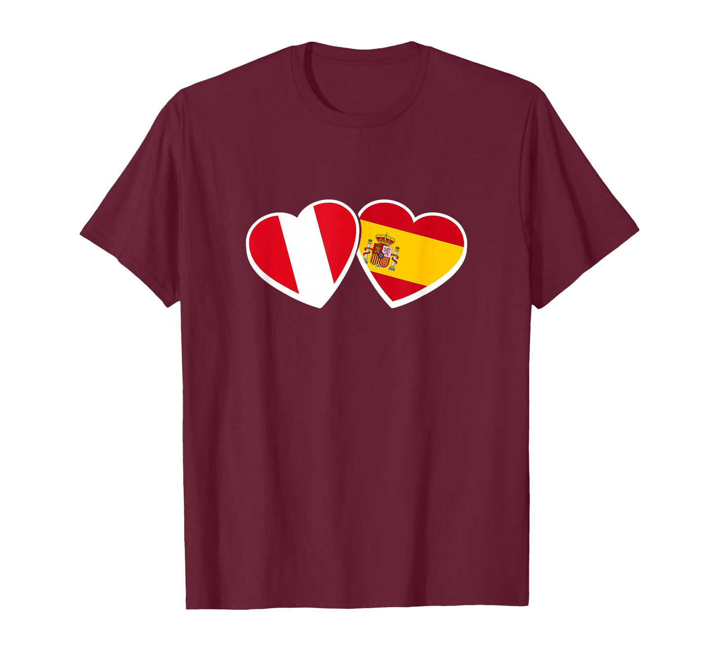 Peru Spain Love Flag Spaniard Peruvian T-Shirt