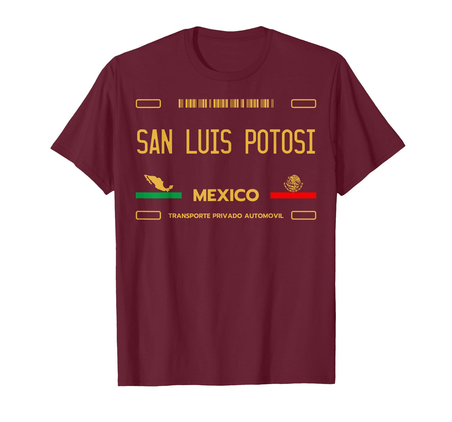 San Luis Potosi License Plate, San Luis Potosi T-Shirt