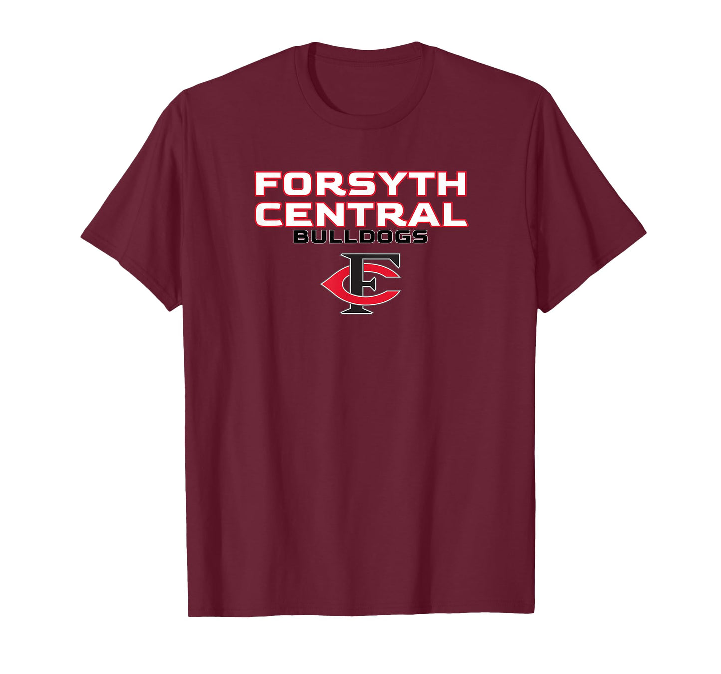 Forsyth Central High School Bulldogs Stacked T-Shirt