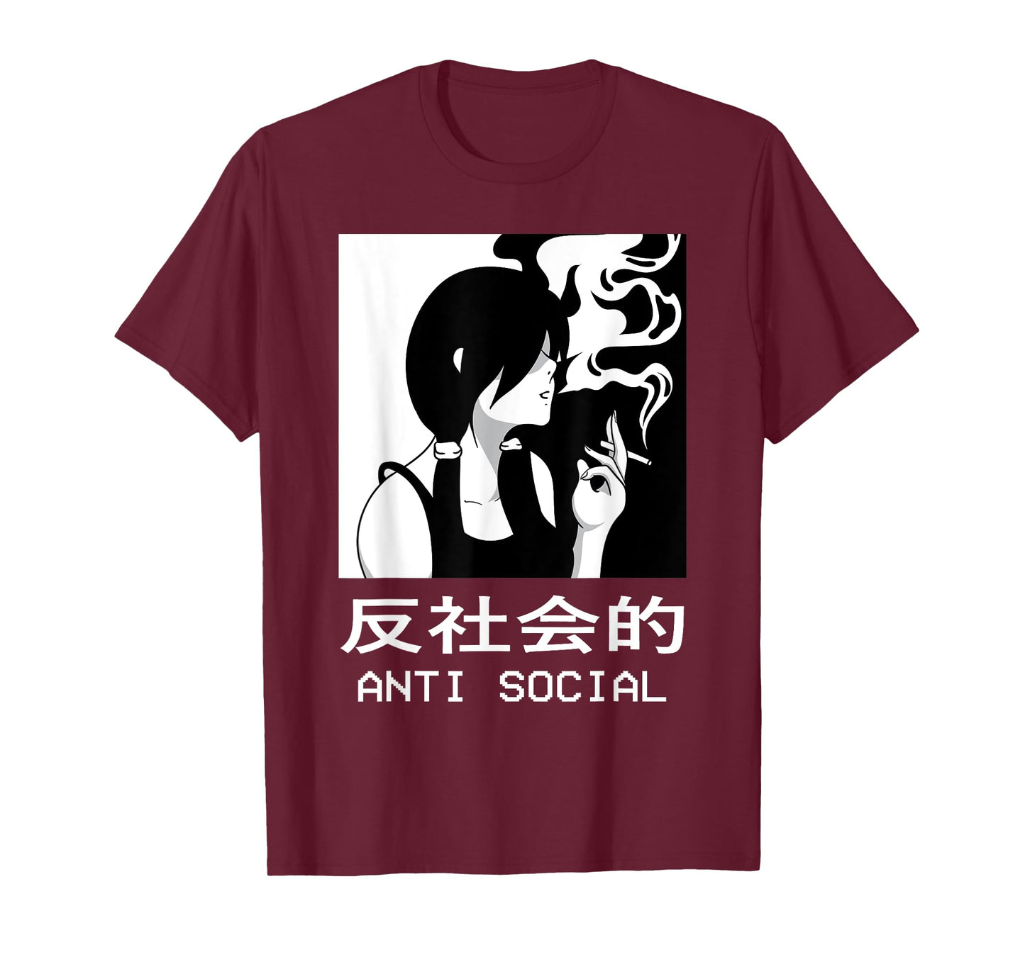 Aesthetic Sad Antisocial Anime Girl Japanese Emo Goth T-Shirt