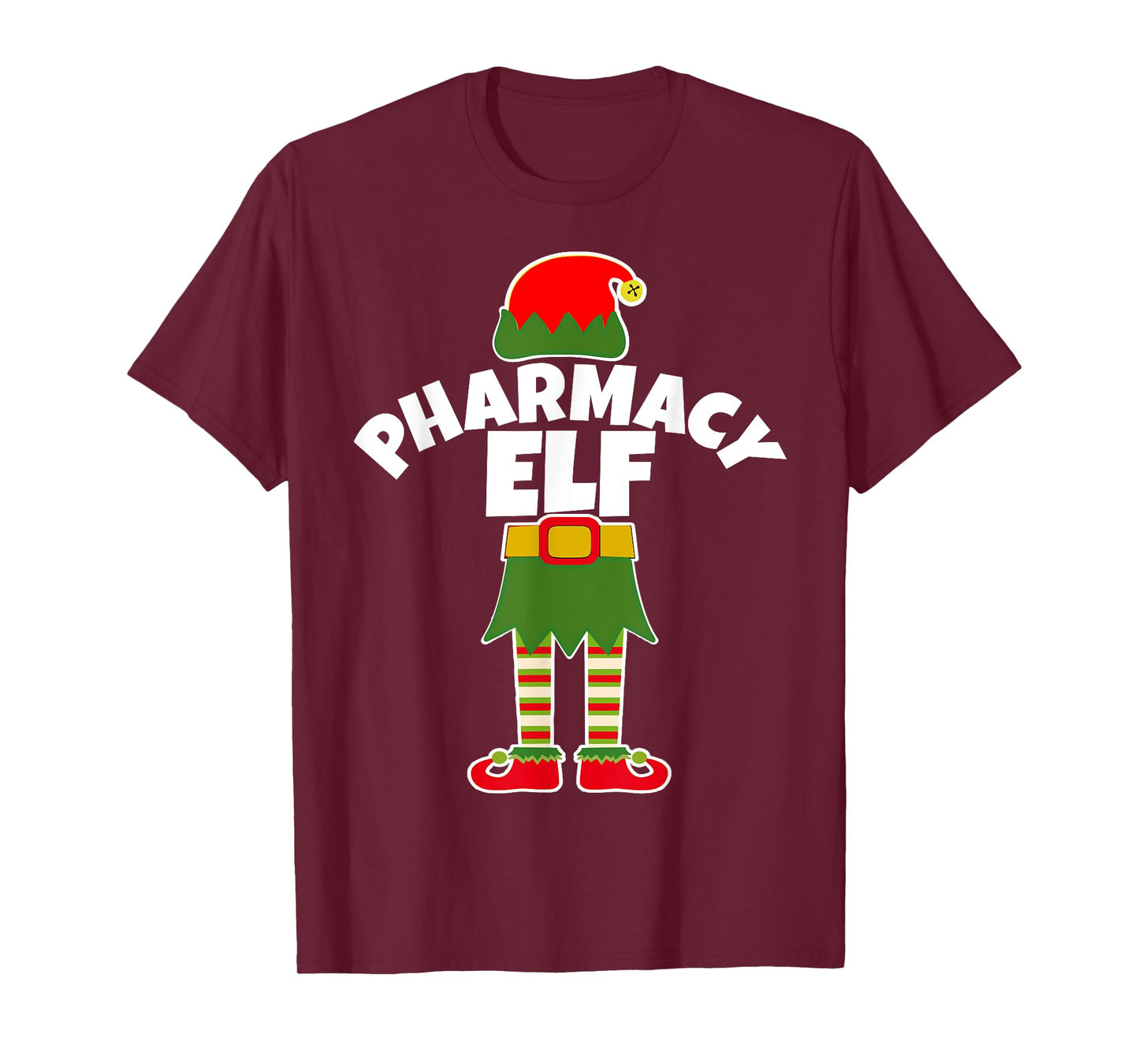 Pharmacy Elf Funny Pharmacist Tech Holiday Christmas T Shirt T-Shirt
