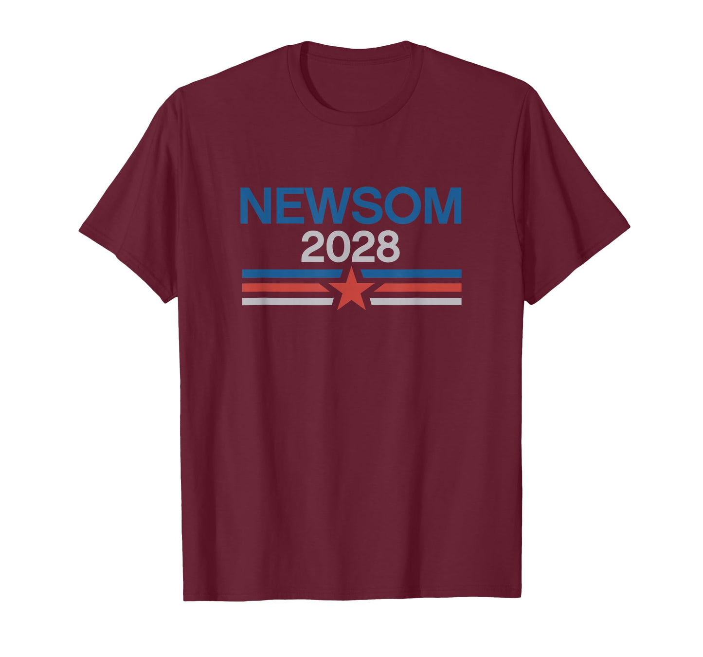 2028 Gavin Newsom President Vintage Stripe Star T-Shirt