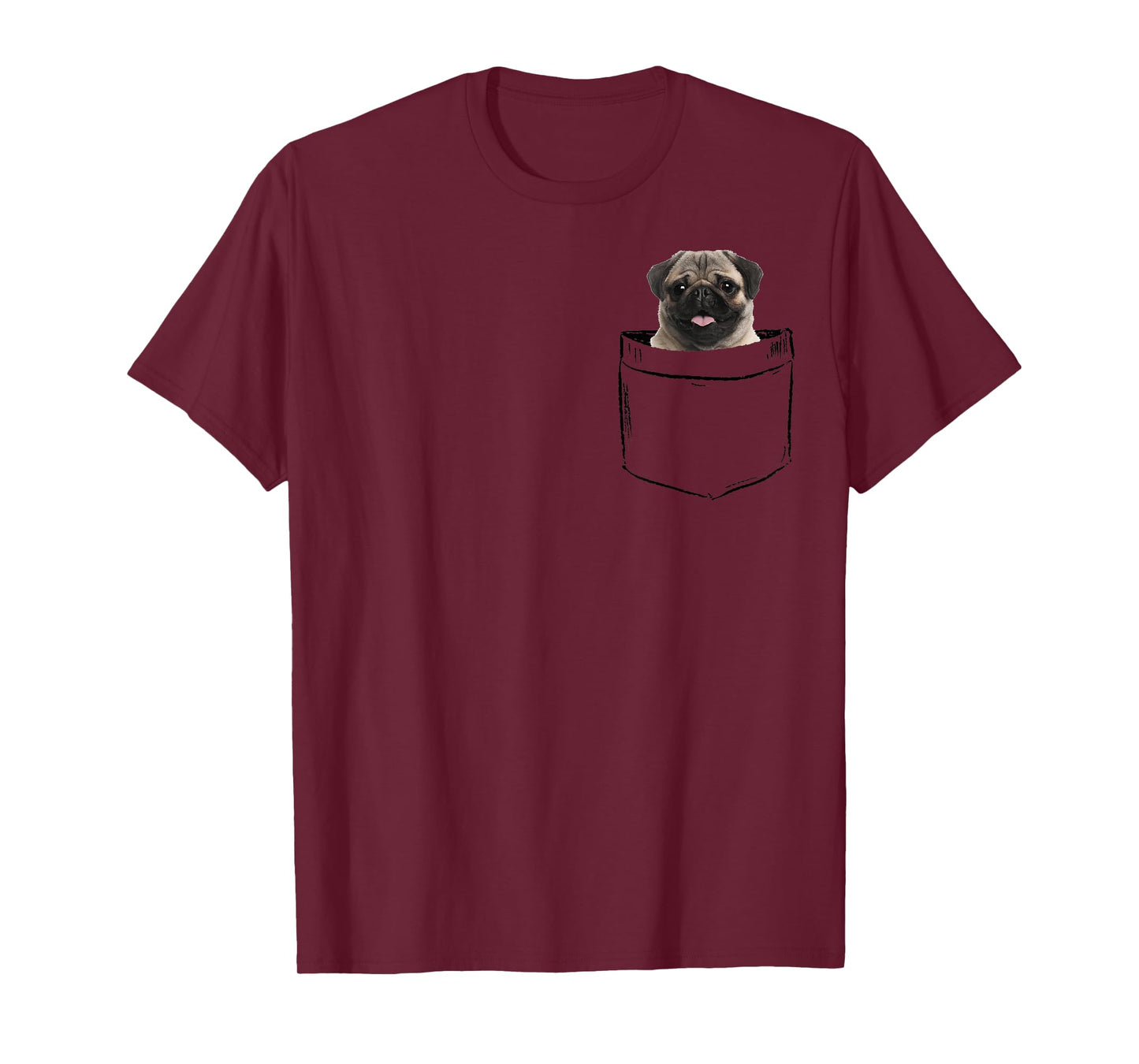 Cute Pocket Pug, Boy Girl Funny T-Shirt