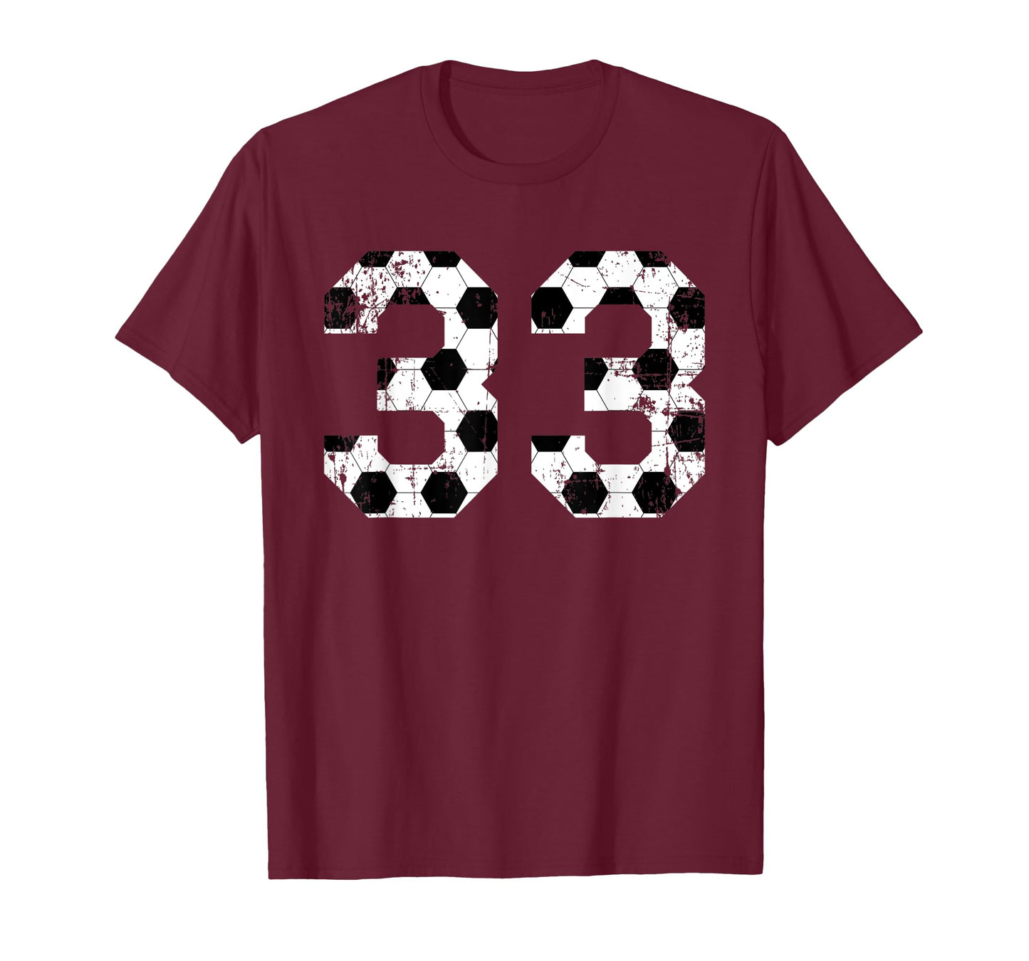 Vintage Soccer 33 Jersey Number T-Shirt