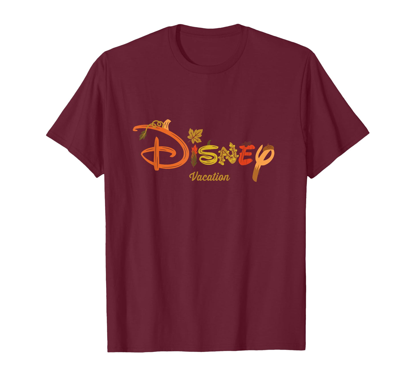 Disney Autumn Fill Logo Fall Trip Vacation T-Shirt