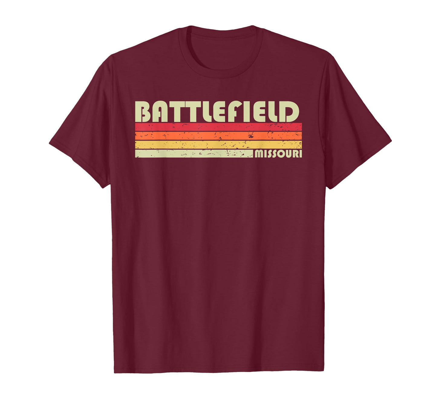 BATTLEFIELD MO MISSOURI Funny City Home Roots Gift Retro 80s T-Shirt