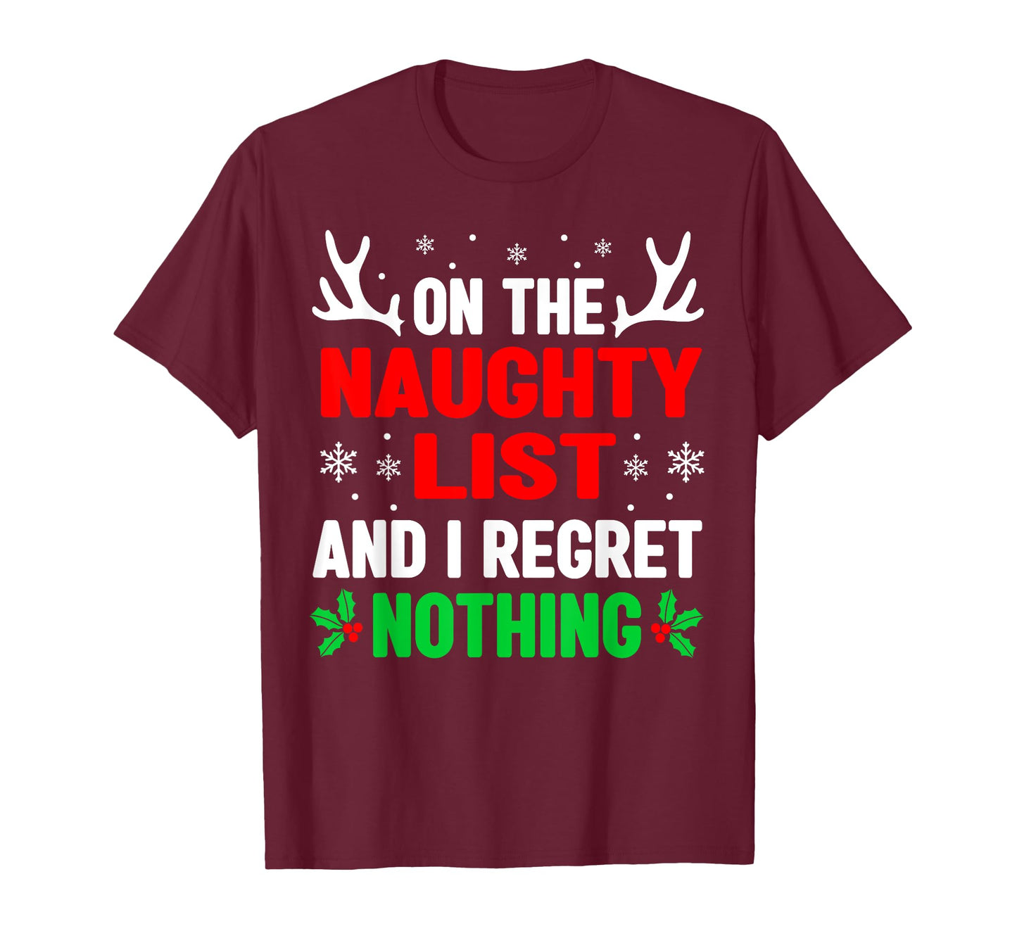 Dear Santa On Naughty List Funny Christmas Mens Women Kids T-Shirt