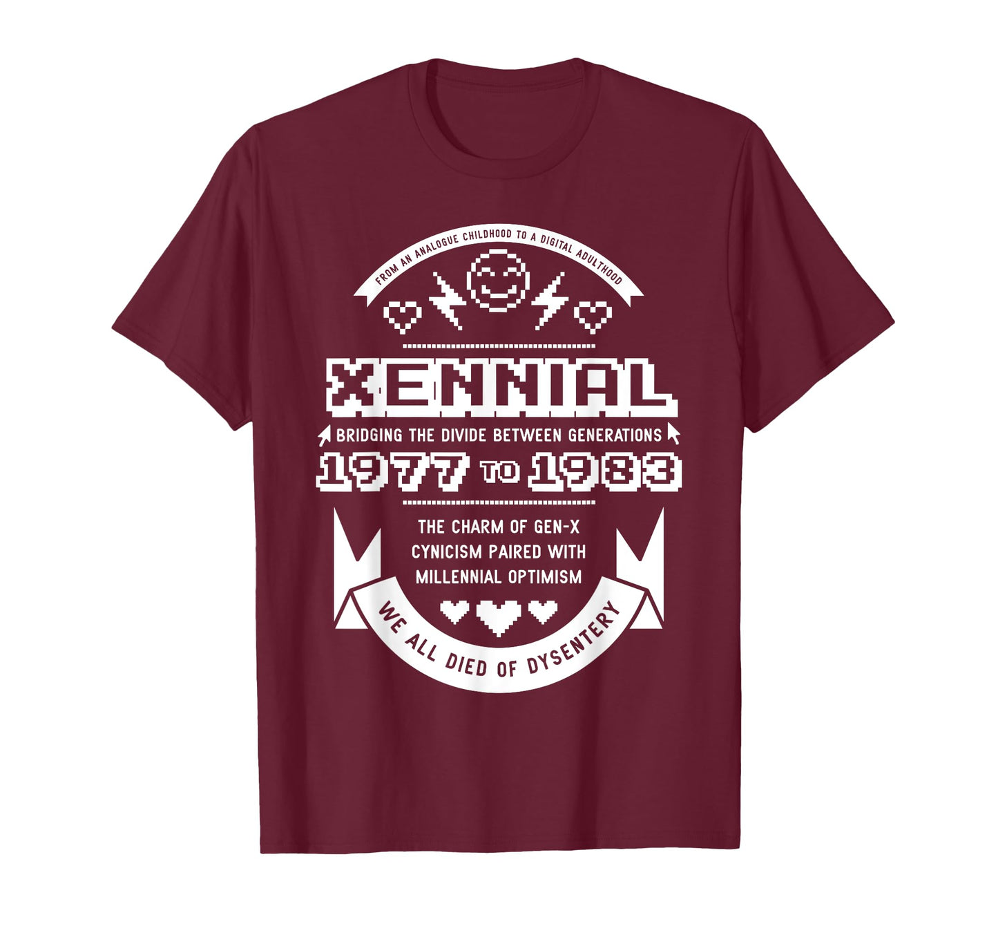 Retro Xennial Generation 1977 To 1983 Millennial GenX T-Shirt