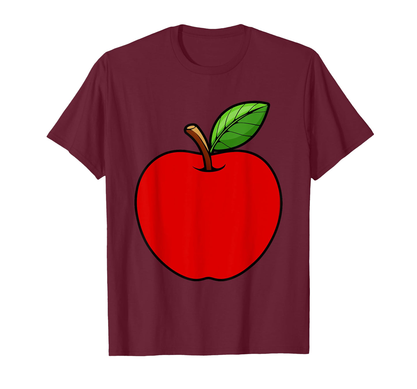 Cute Red Apple Design For Men Women Kids Adult Apple Fruit T-Shirt