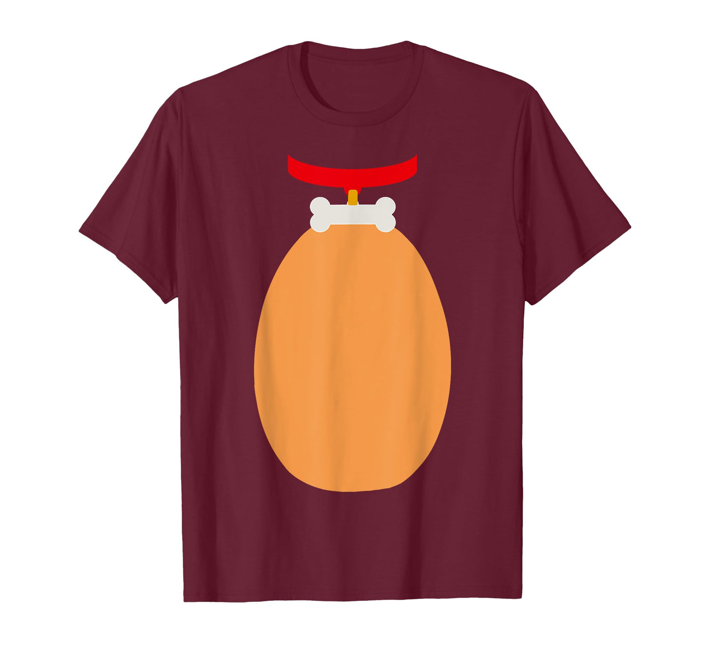 Funny belly dog with bone collar easy DIY halloween costume T-Shirt