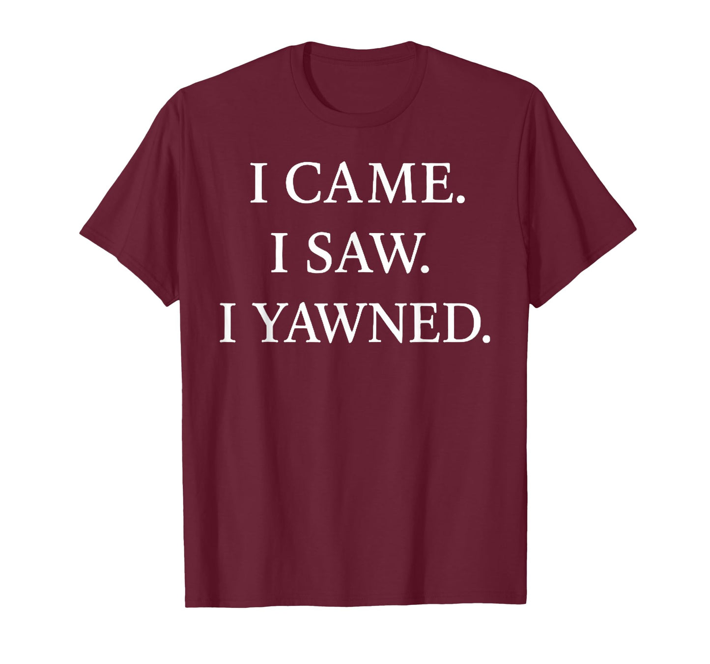 I Came I Saw I Yawned Funny Statement T-Shirt