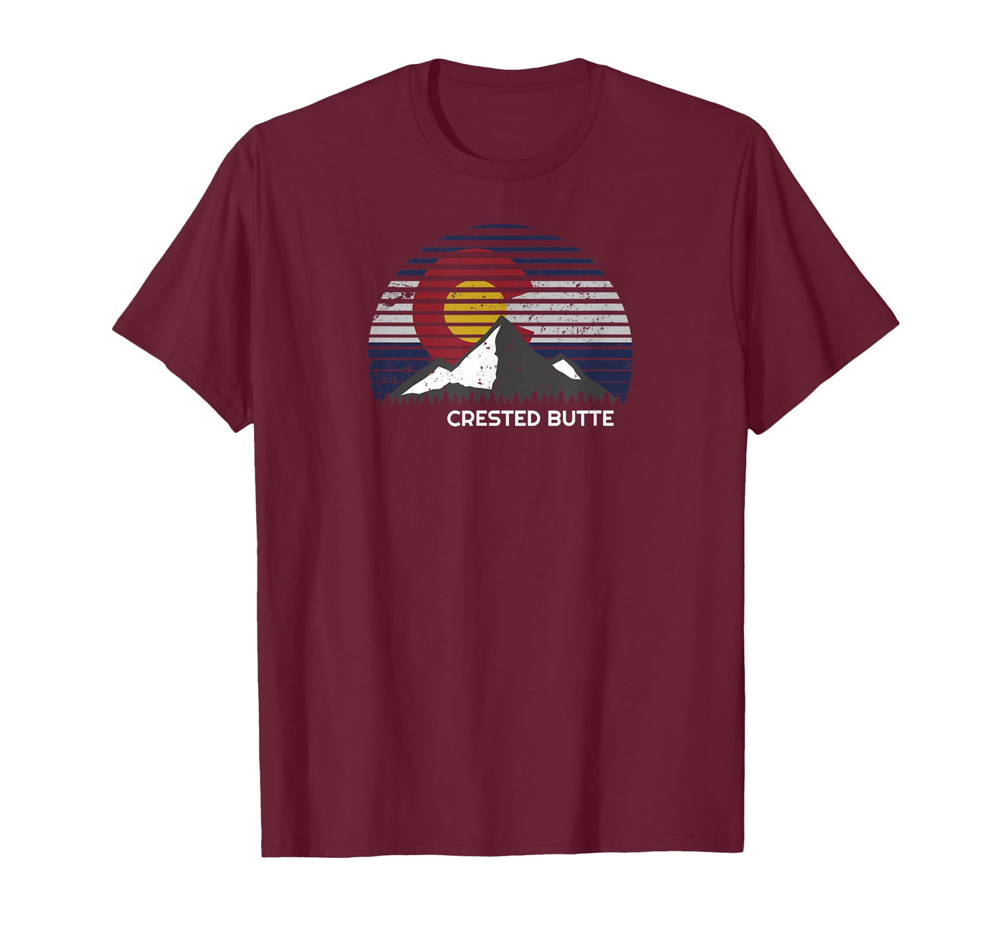 Crested Butte Rocky Mountain Colorado Flag T-Shirt