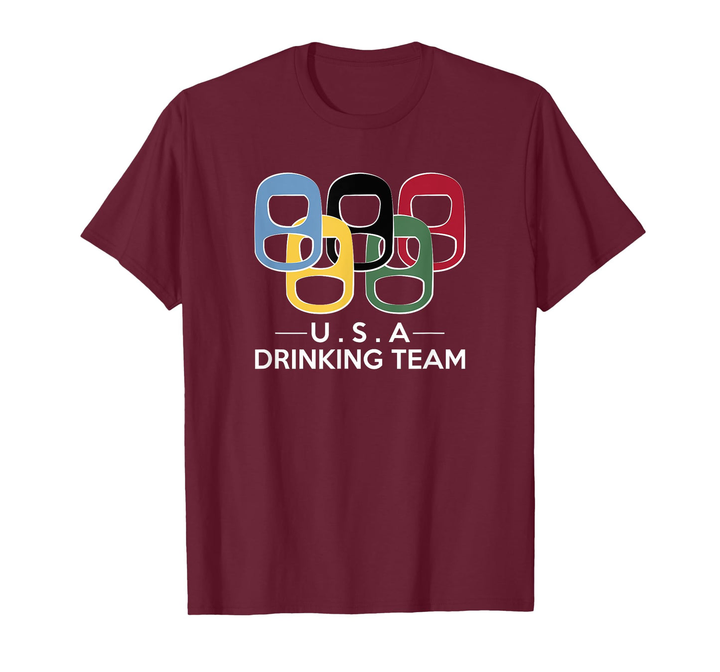 USA Drinking Team Beer Can Tab Sports T-Shirt T-Shirt
