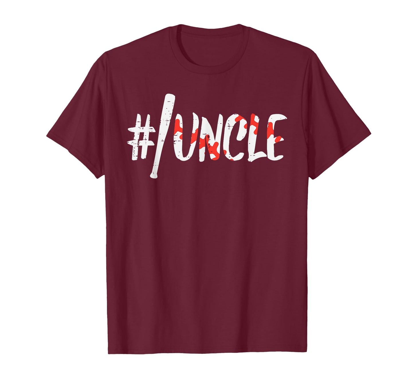Hashtag #Baseball Bat Uncle Fathers Day Sports Player Men T-Shirt