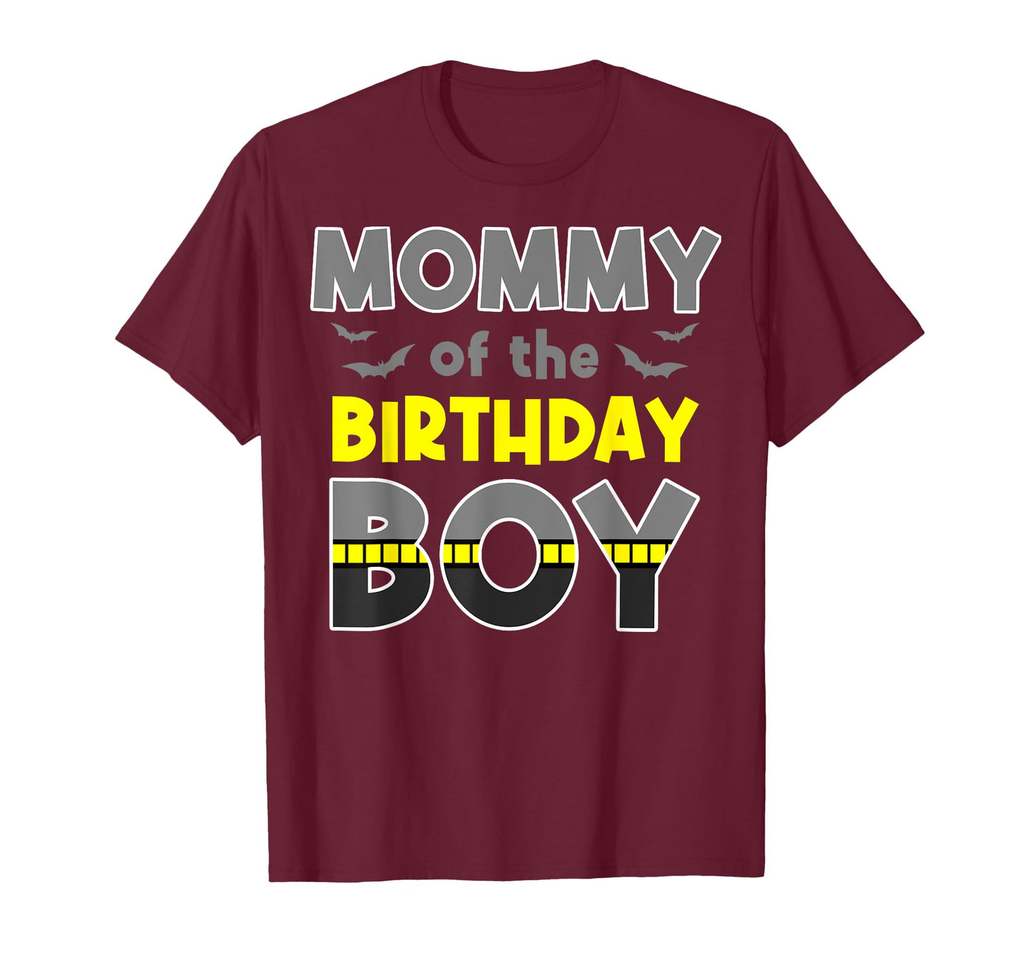 Mommy Of The Birthday Boy Bat Family Party Theme Boys Gift T-Shirt