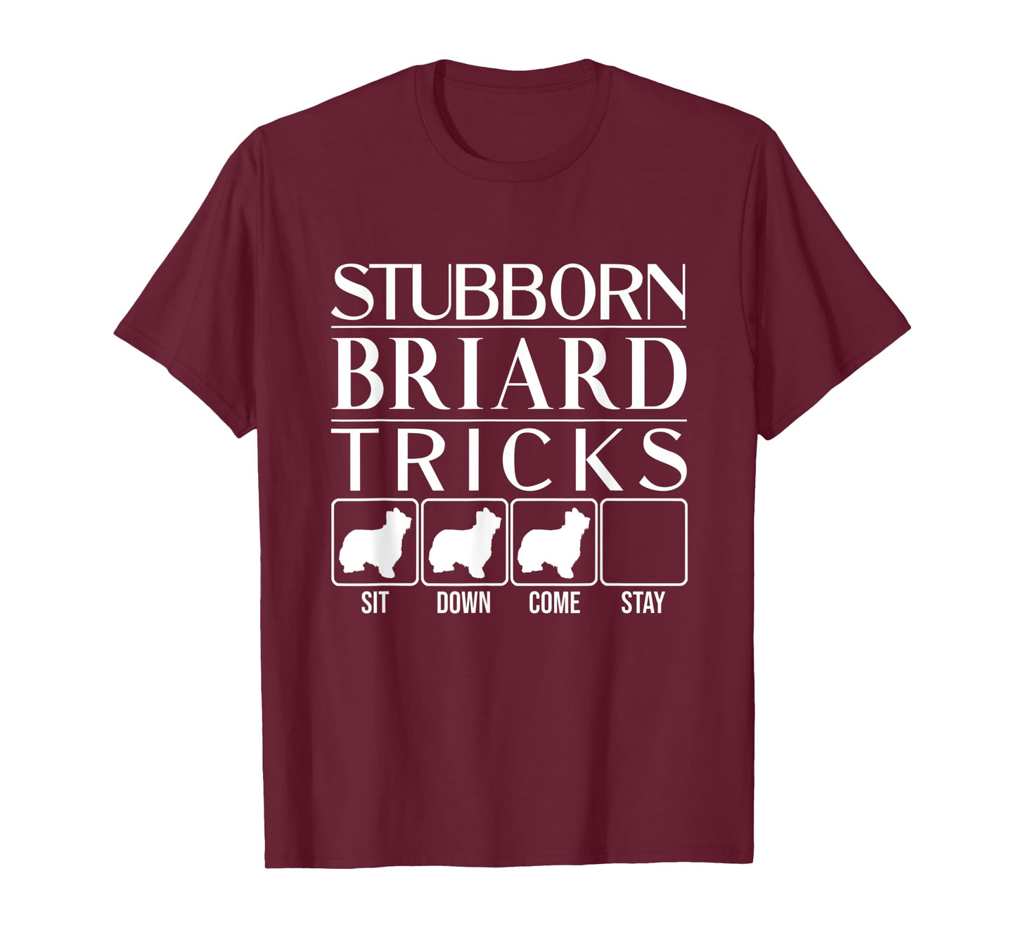 Stubborn Briard Tricks, dog gift idea, Funny Briard T-Shirt for Men Women Kids