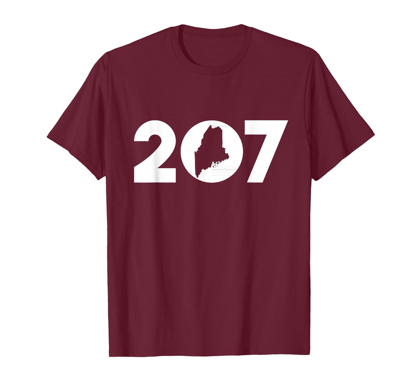 Maine Map Inside The 207 Area Code Maine ME Pride Tee Shirt T-Shirt