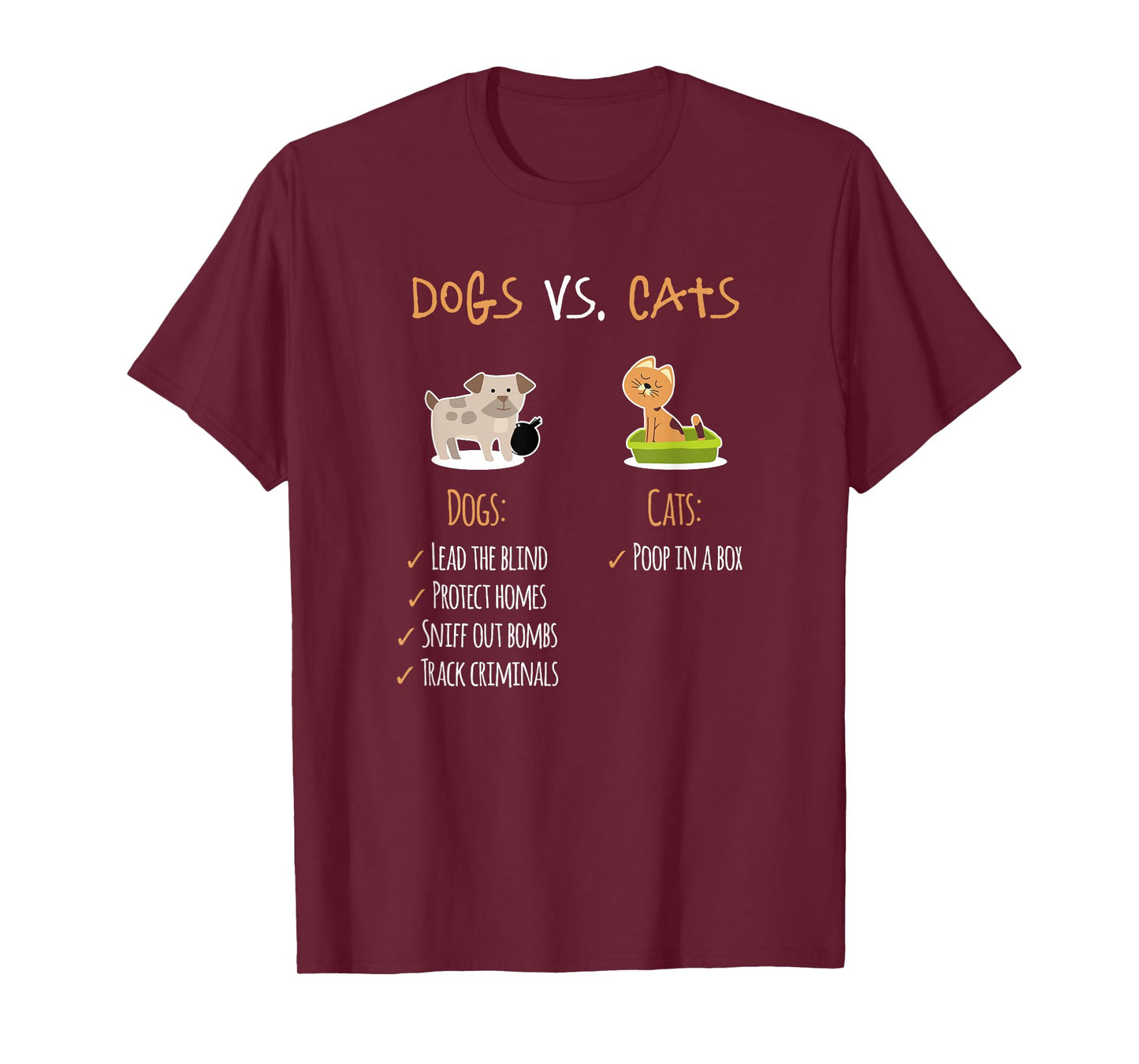Dogs Vs Cats | Dog Dad | Dog Mom | Trending Dog Lovers Funny T-Shirt for Men Women Girls Kids