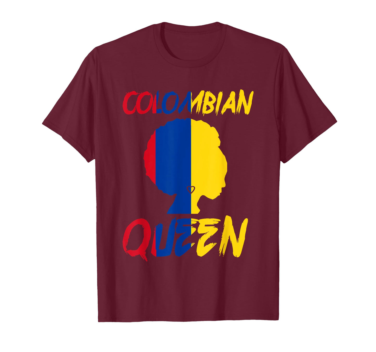 Colombian Queen Colombia Flag Afro Pride Proud Culture Home T-Shirt