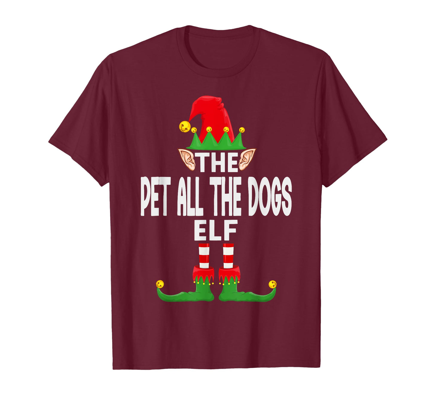 The Pet All The Dogs Elf Family Christmas Pajama Party T-Shirt