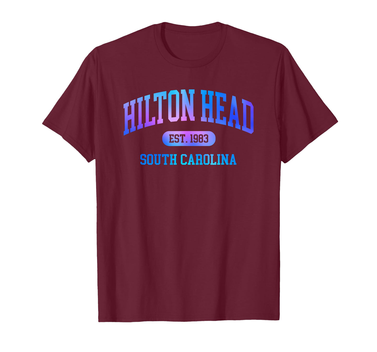 Hilton Head South Carolina Colorful Retro Throwback Girls T-Shirt