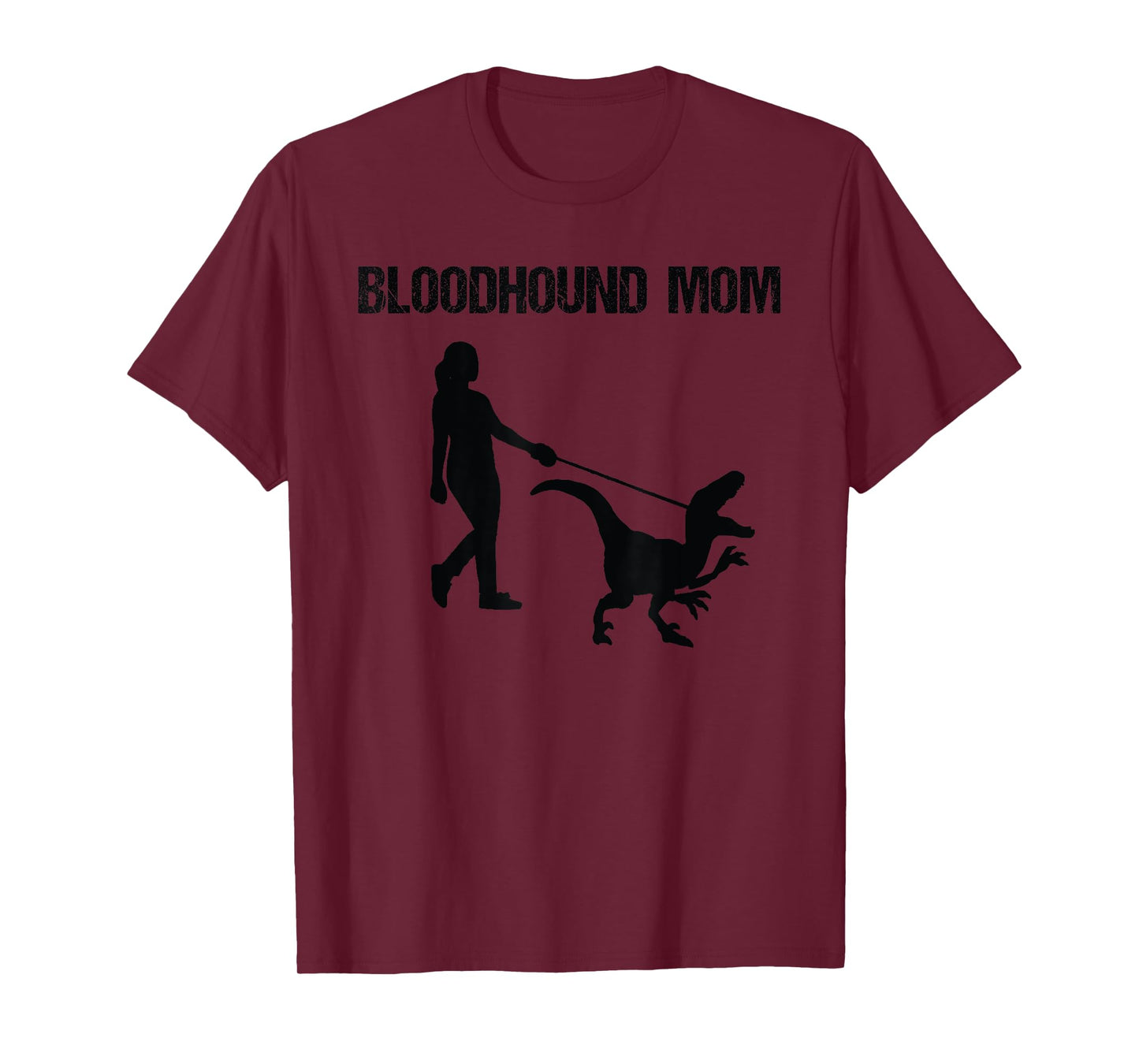 funny Bloodhound Dog mom Dinosaur Men Women Girls Kids T-Shirt