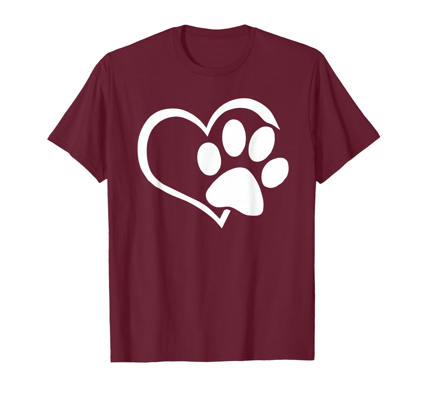 Dog Dad Mom Puppy Shirt Love Dogs Paw Print Heart Women Men T-Shirt