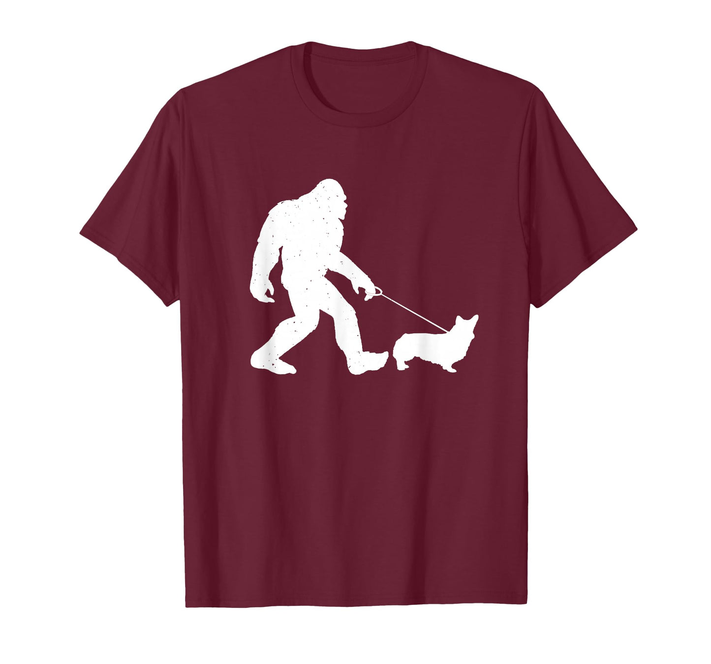 Bigfoot Walking Corgi Dog Funny Gift T-Shirt Small